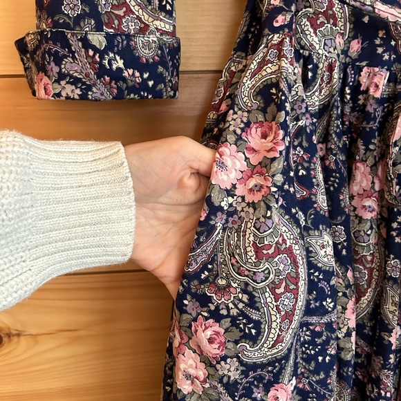 Vintage 80s Oops California 100% Cotton Floral Midi Dress - Picture 6 of 11